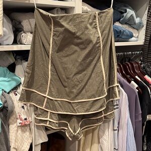 SABO Sage Green Layered romper with Beige Trim